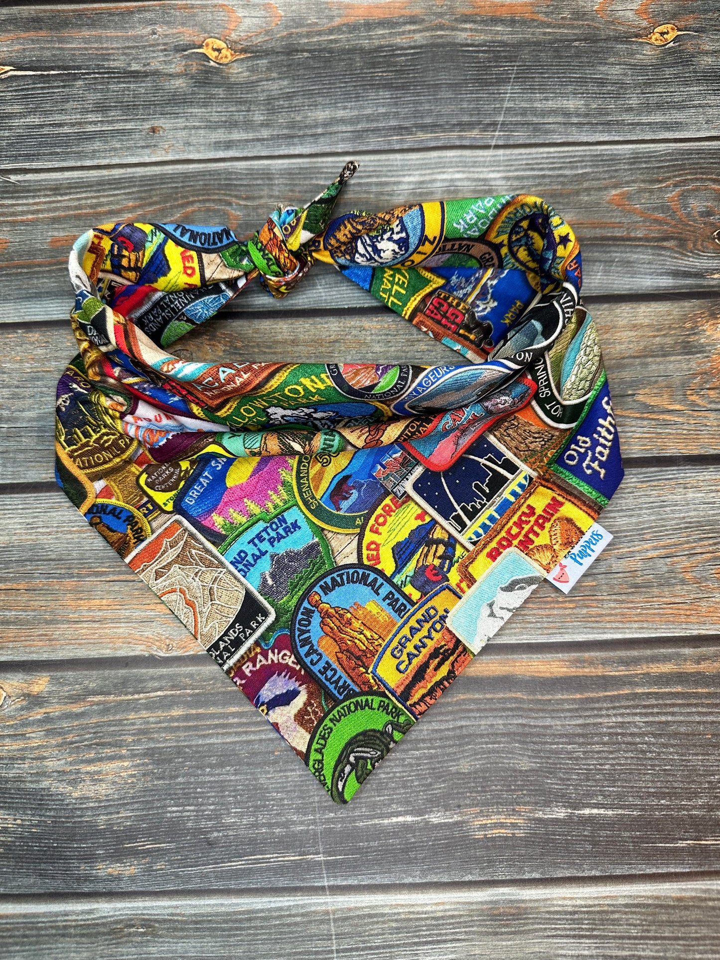 National Parks Patches Dog Bandana