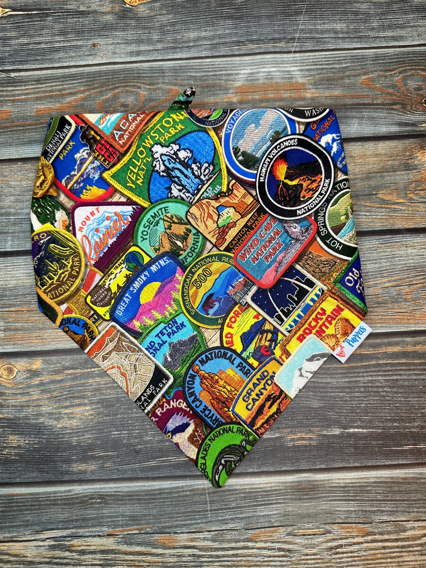 National Parks Patches Dog Bandana