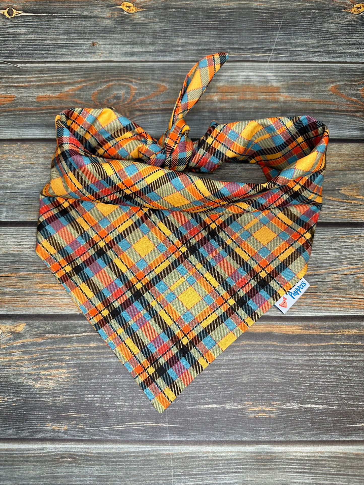 Perfect for Fall Plaid Dog Bandana