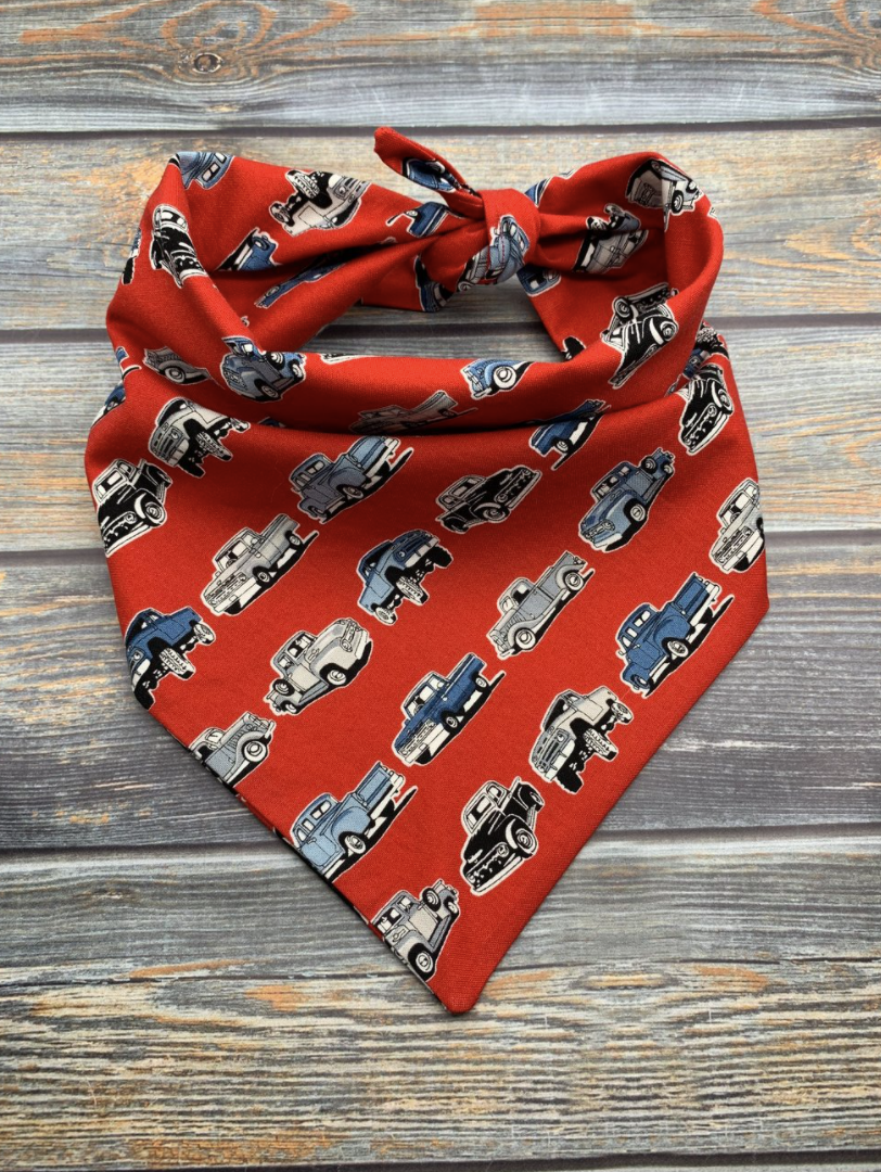 Antique Trucks Dog Bandana