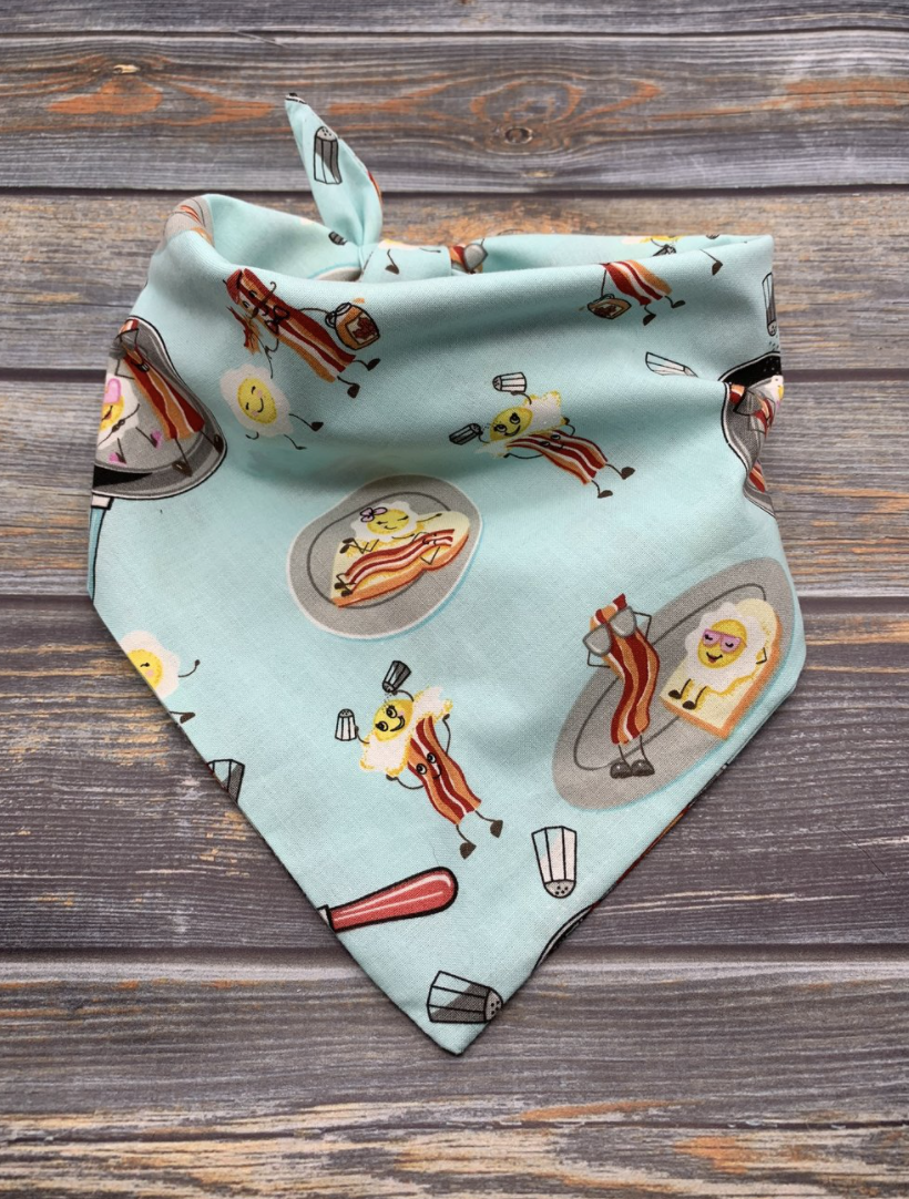 Bacon and Eggs Dog Bandana