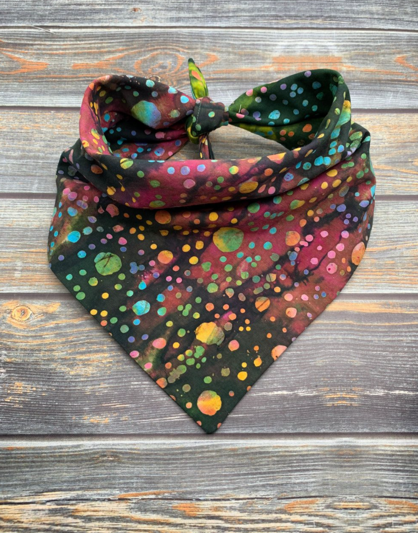 Batik Splatter Dog Bandana