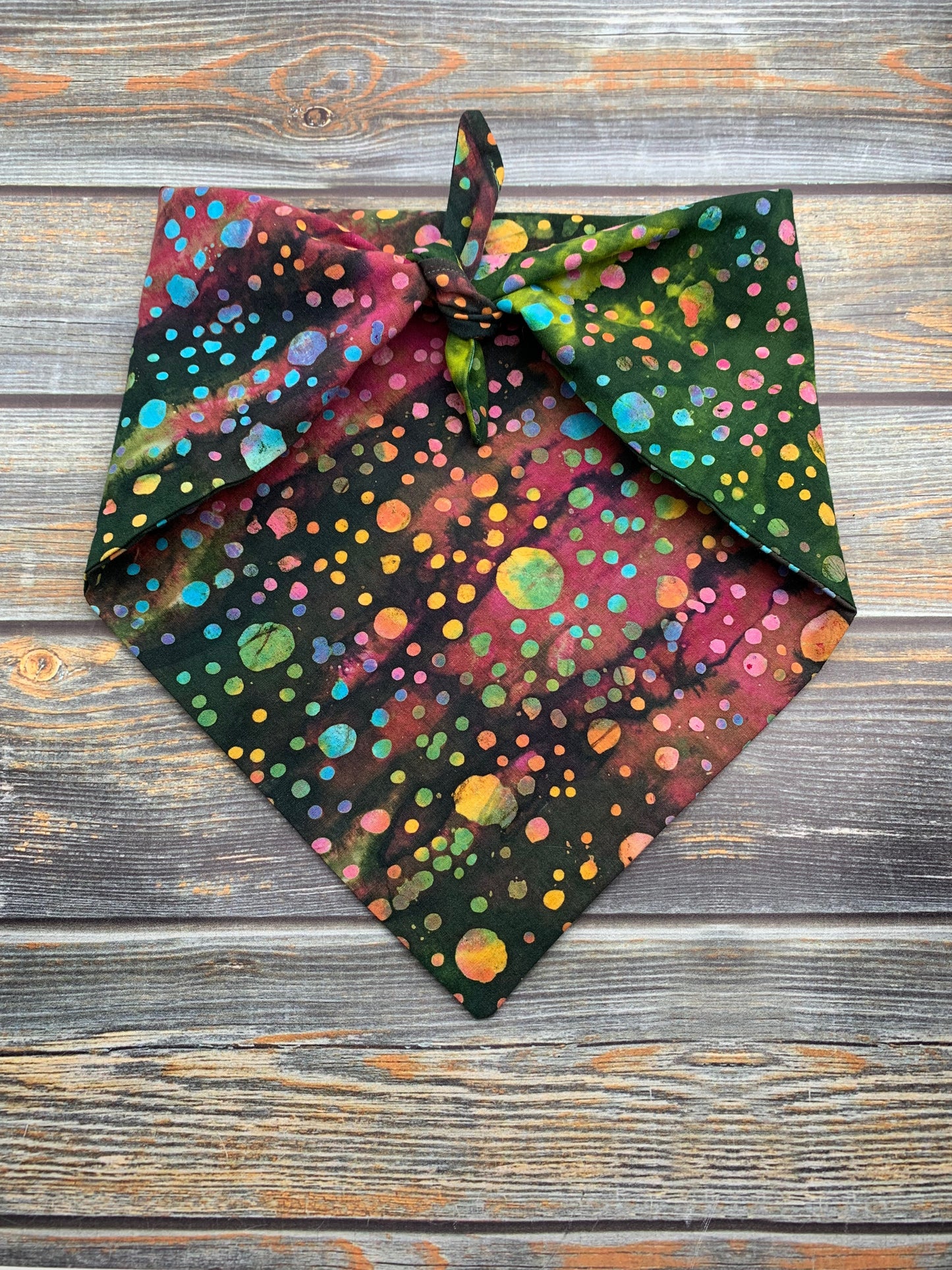 Batik Splatter Dog Bandana