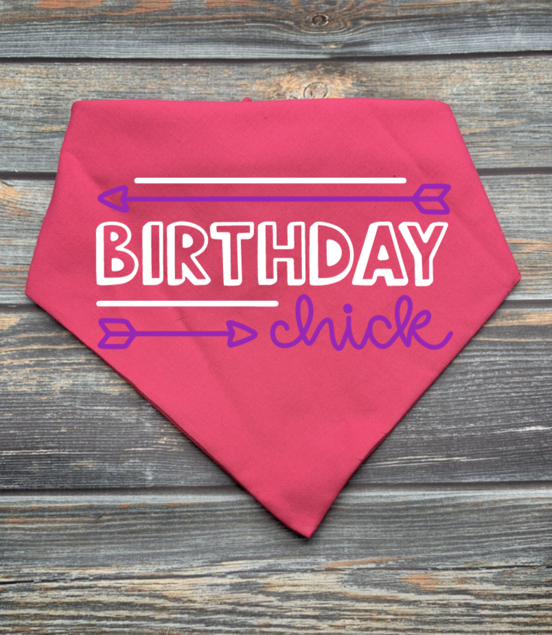 Birthday Chick Dog Bandana