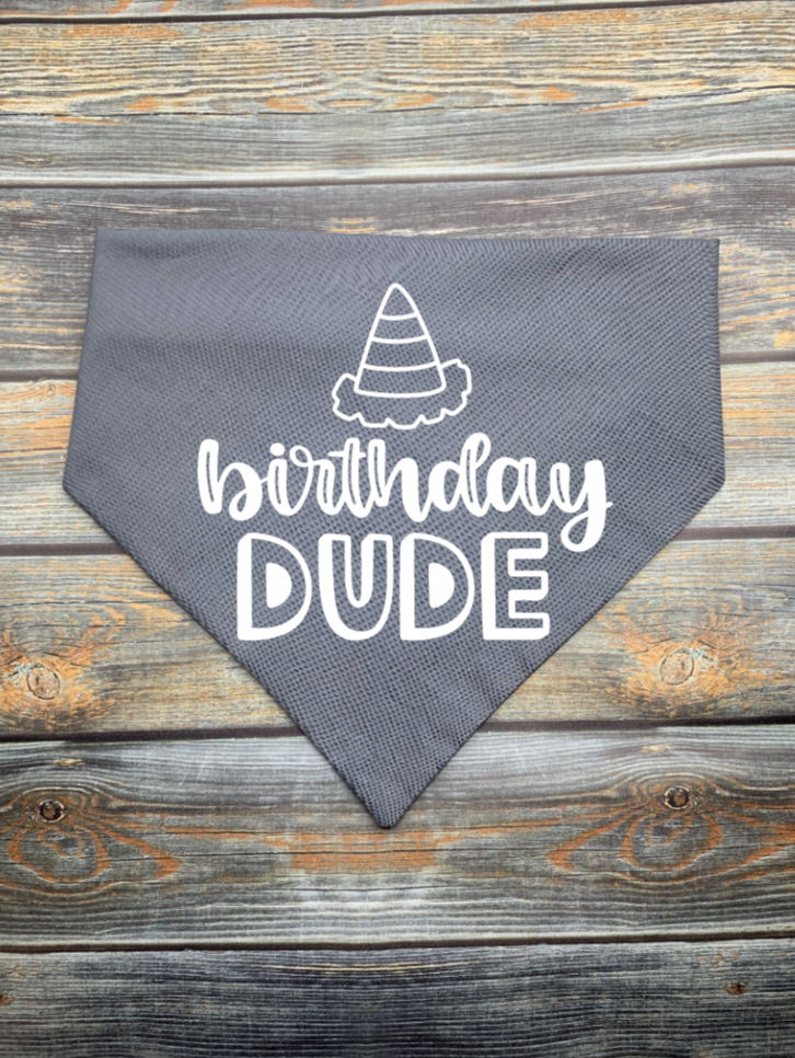 Birthday Dude Dog Bandana