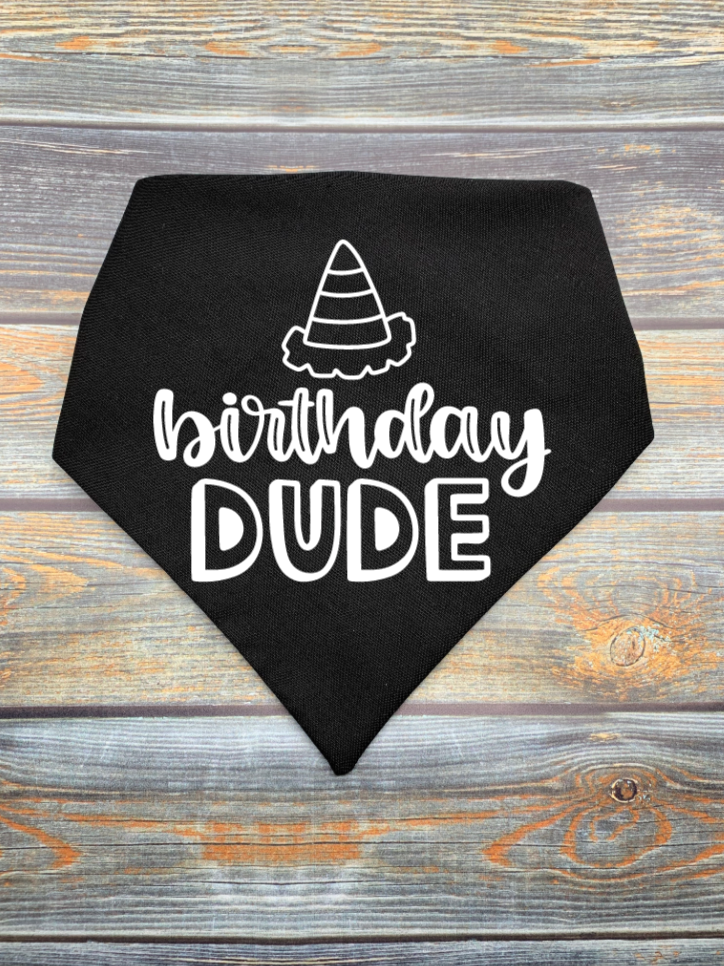 Birthday Dude Dog Bandana