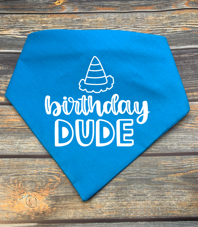 Birthday Dude Dog Bandana