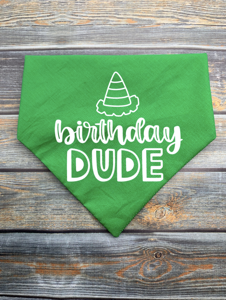 Birthday Dude Dog Bandana