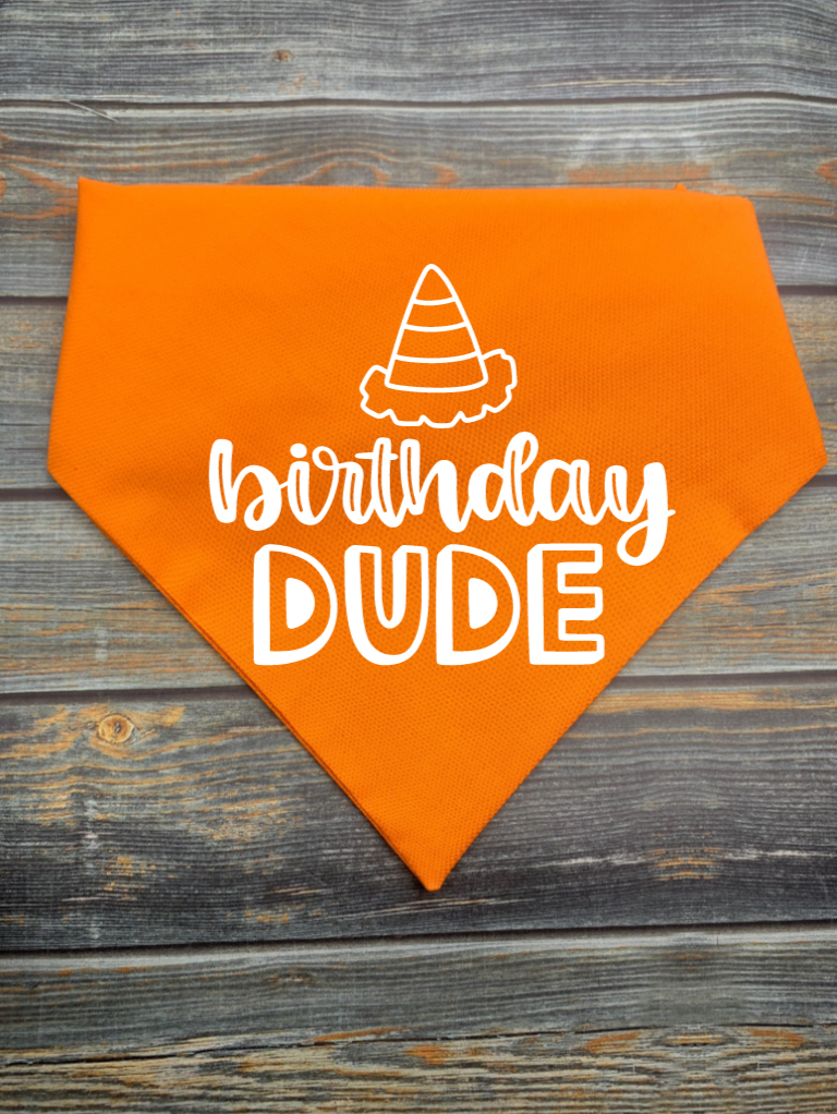 Birthday Dude Dog Bandana