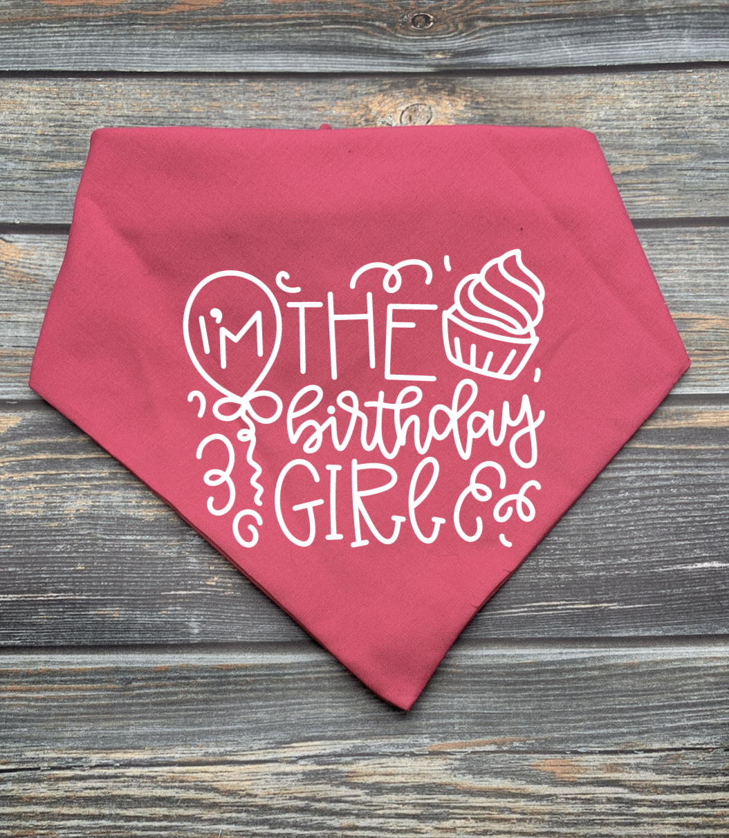 Birthday Girl Dog Bandana