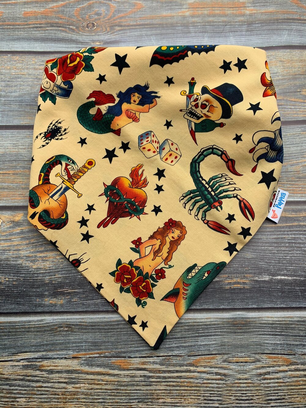 Classic Tattoos Dog Bandana