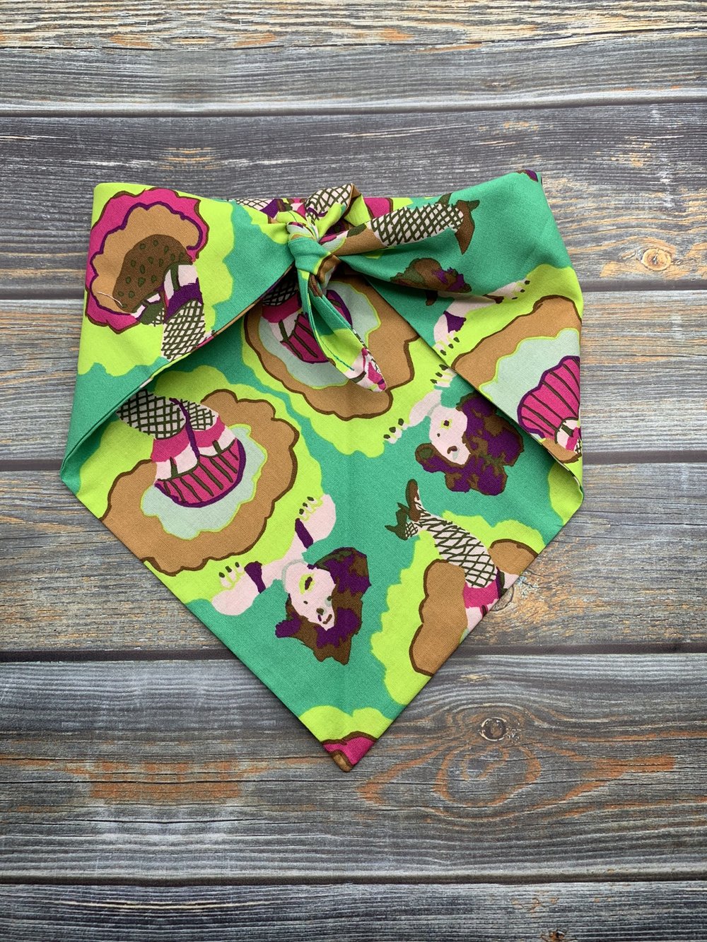 Green Can-Can Girls Dog Bandana