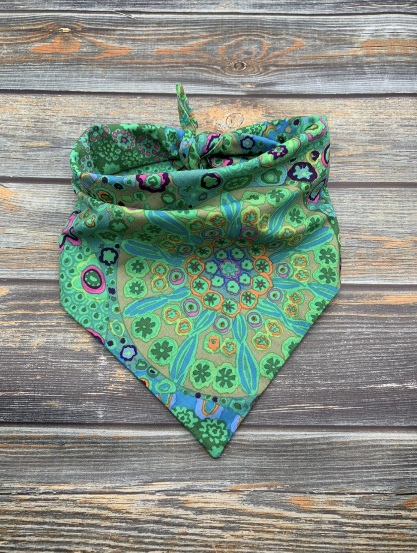Green Kaleidoscope Dog Bandana