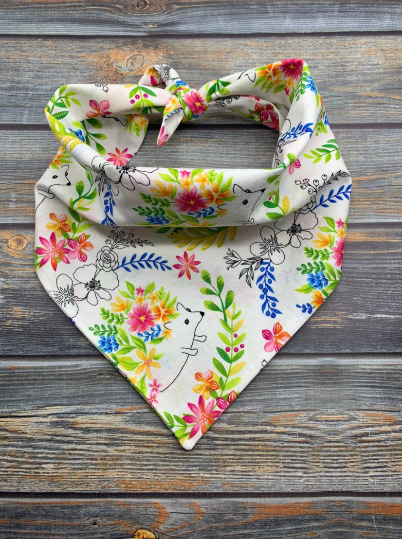 Hedgehogs in Bloom Dog Bandana