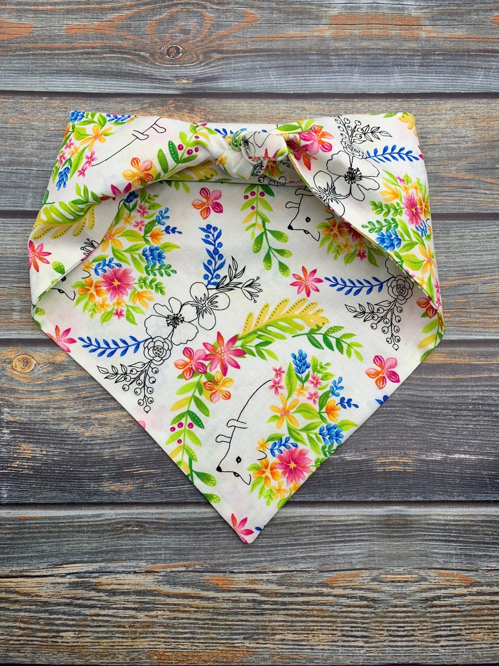 Hedgehogs in Bloom Dog Bandana