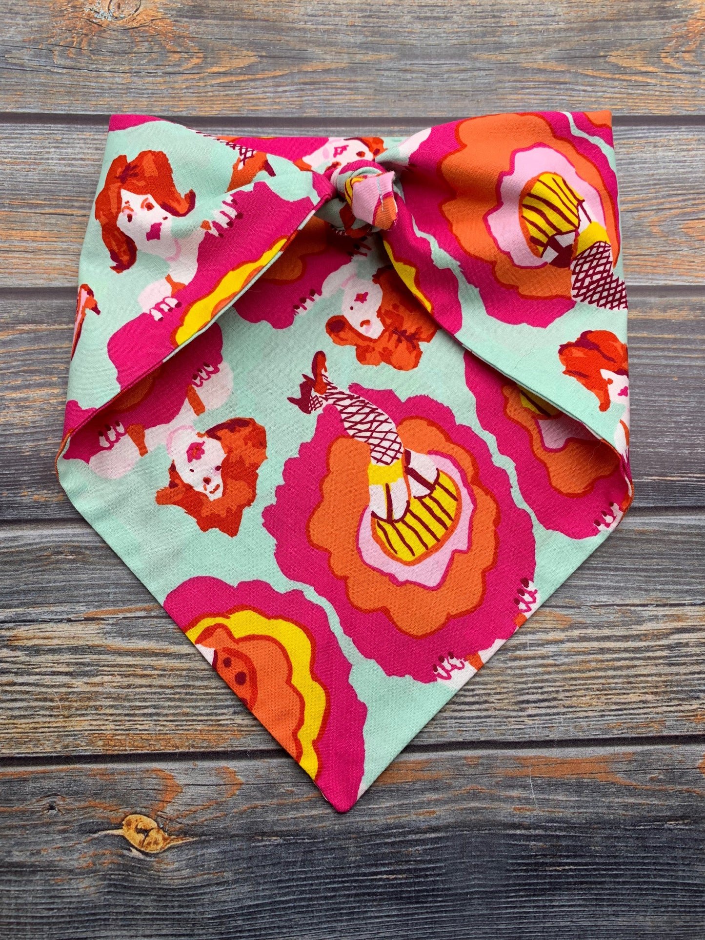 Mint Can-Can Girls Dog Bandana