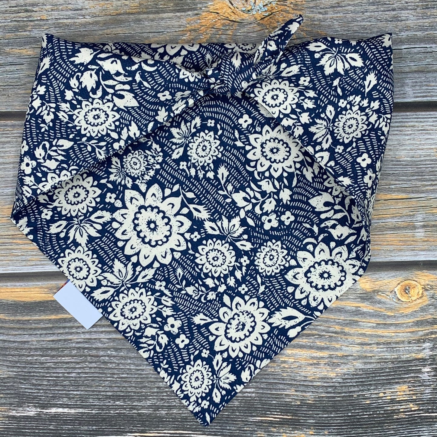 Navy Floral Dog Bandana