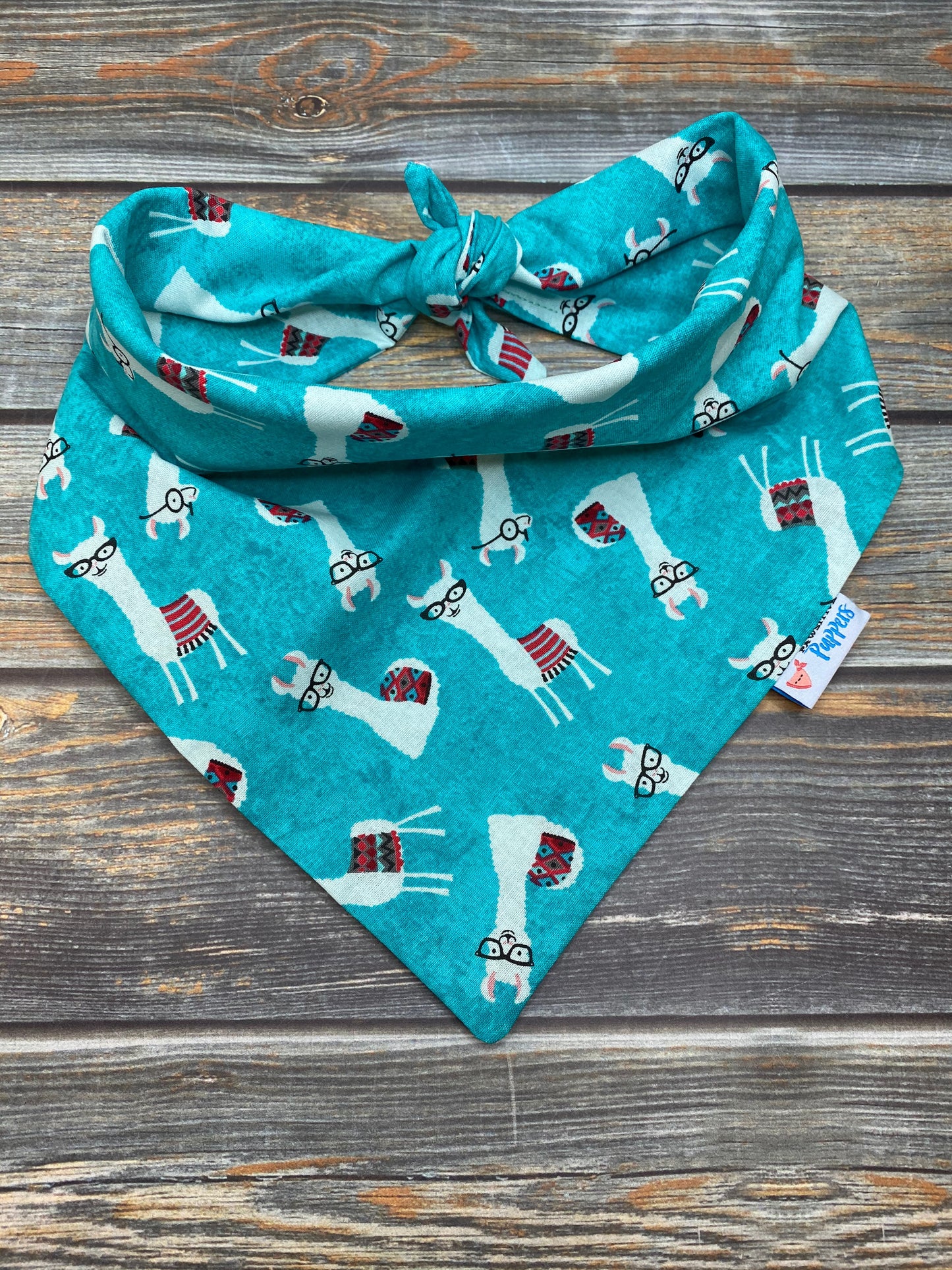Nerdy Llamas Dog Bandana