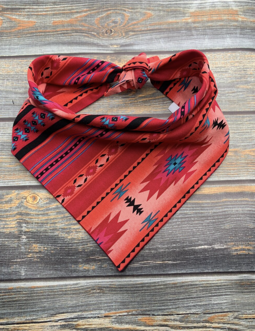 Pink Navajo Dog Bandana