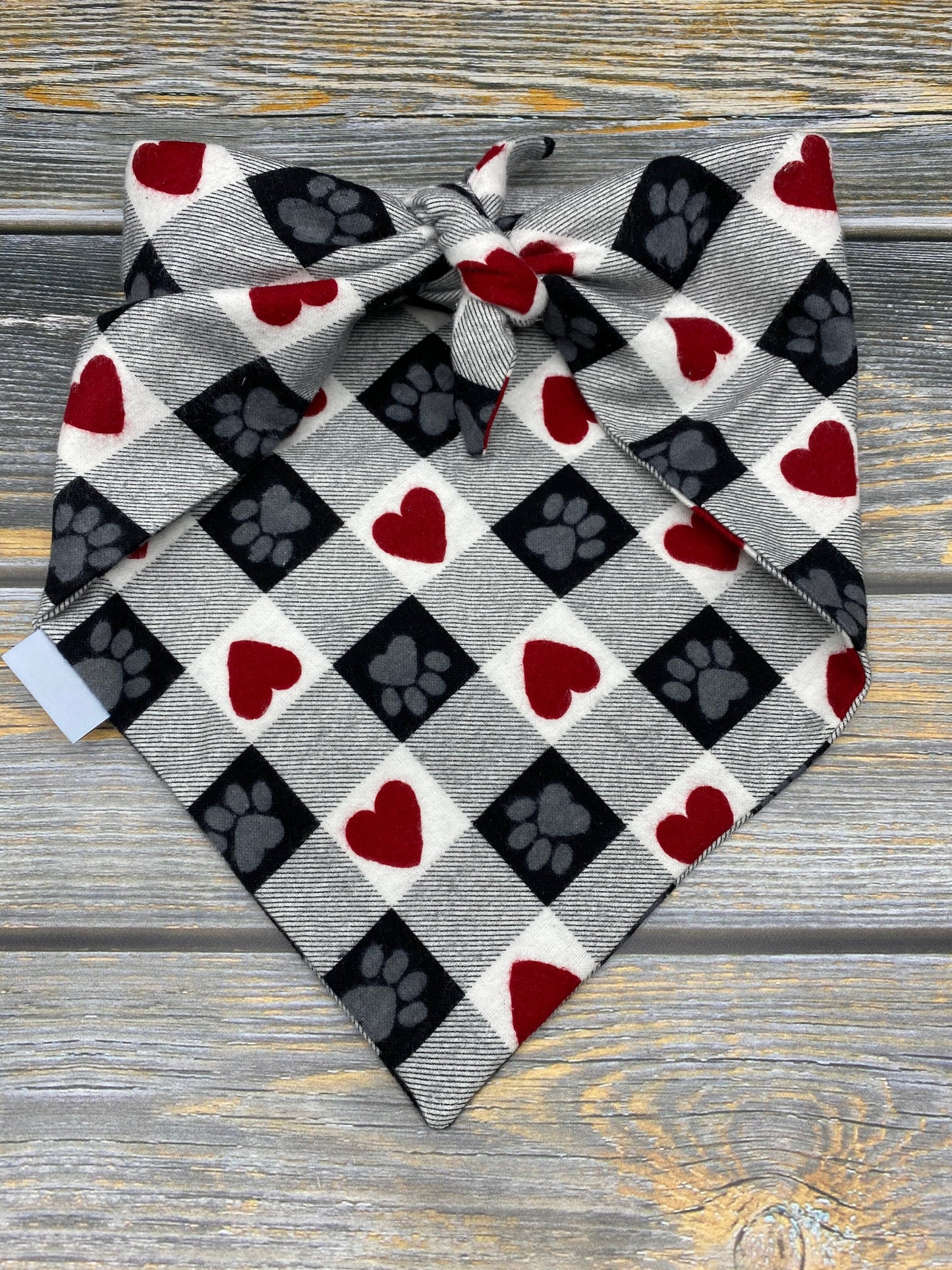 Pupper Love Flannel Dog Bandana