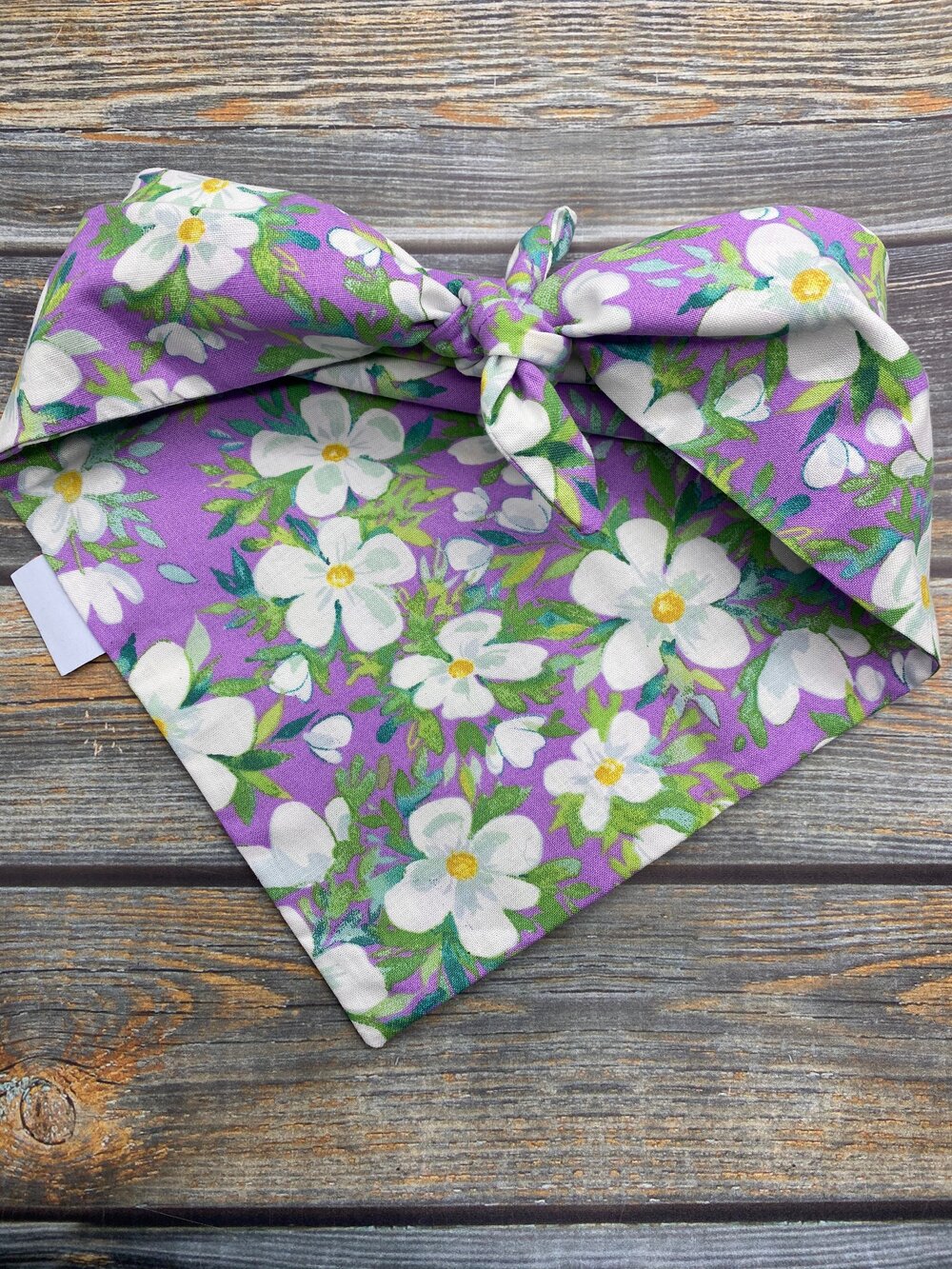 Purple Plumeria Dog Bandana