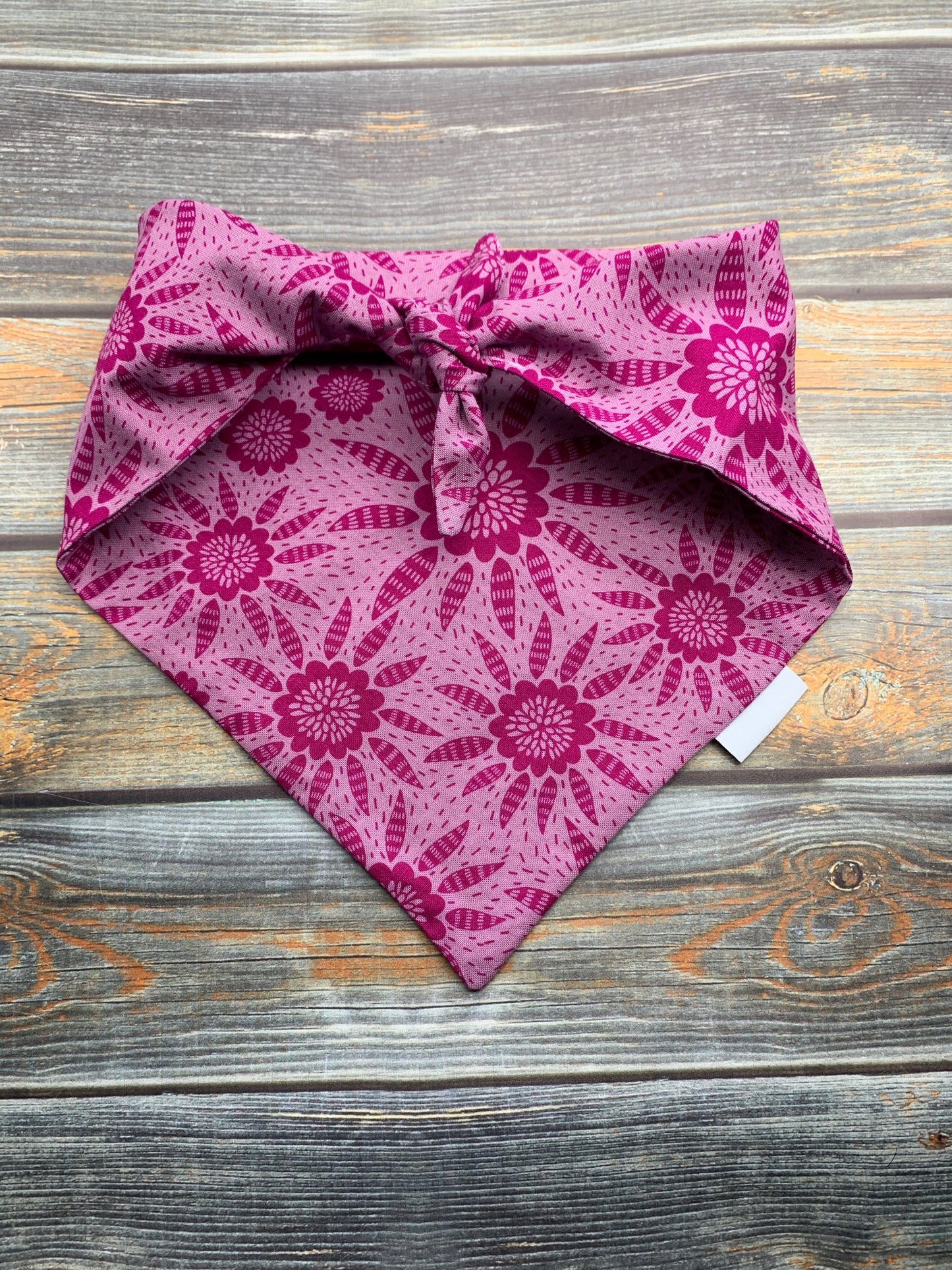 Raspberry Floral Dog Bandana
