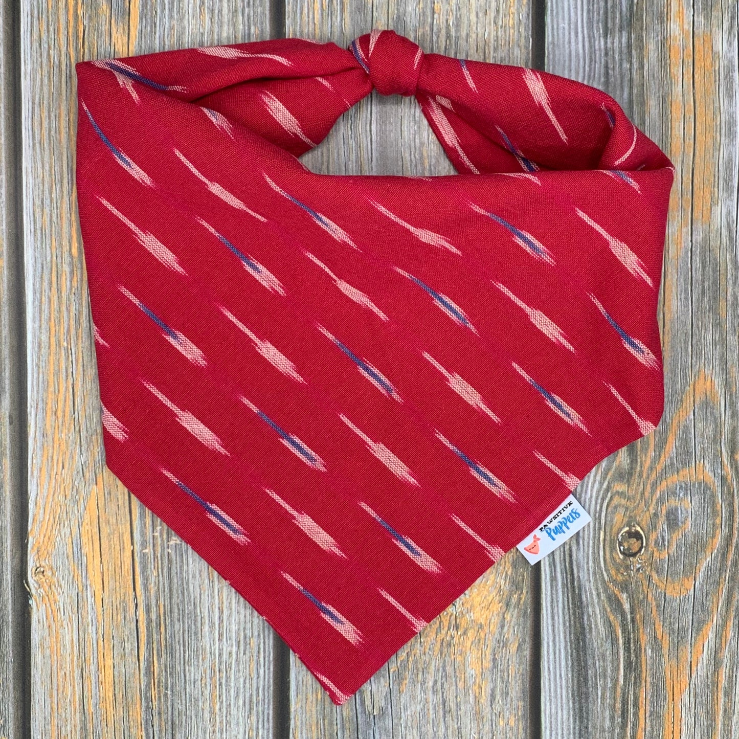 Raspberry Ikat Dog Bandana