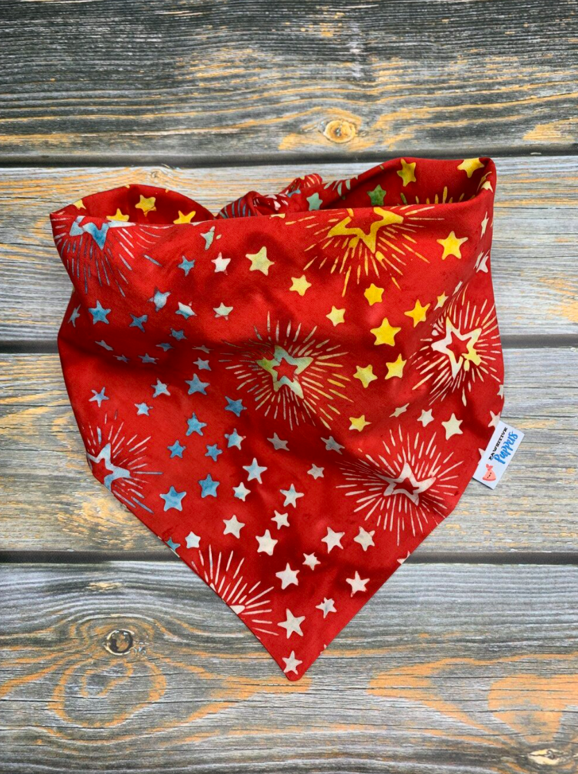 Red Star Batik Dog Bandana