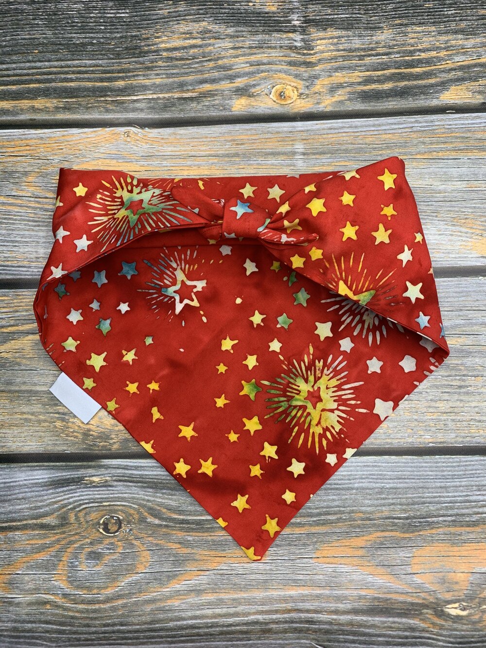 Red Star Batik Dog Bandana