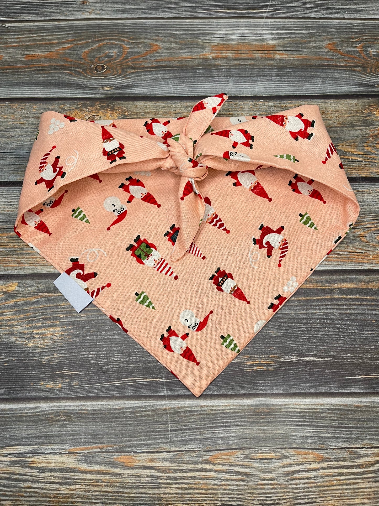 Santas on Pink Dog Bandana