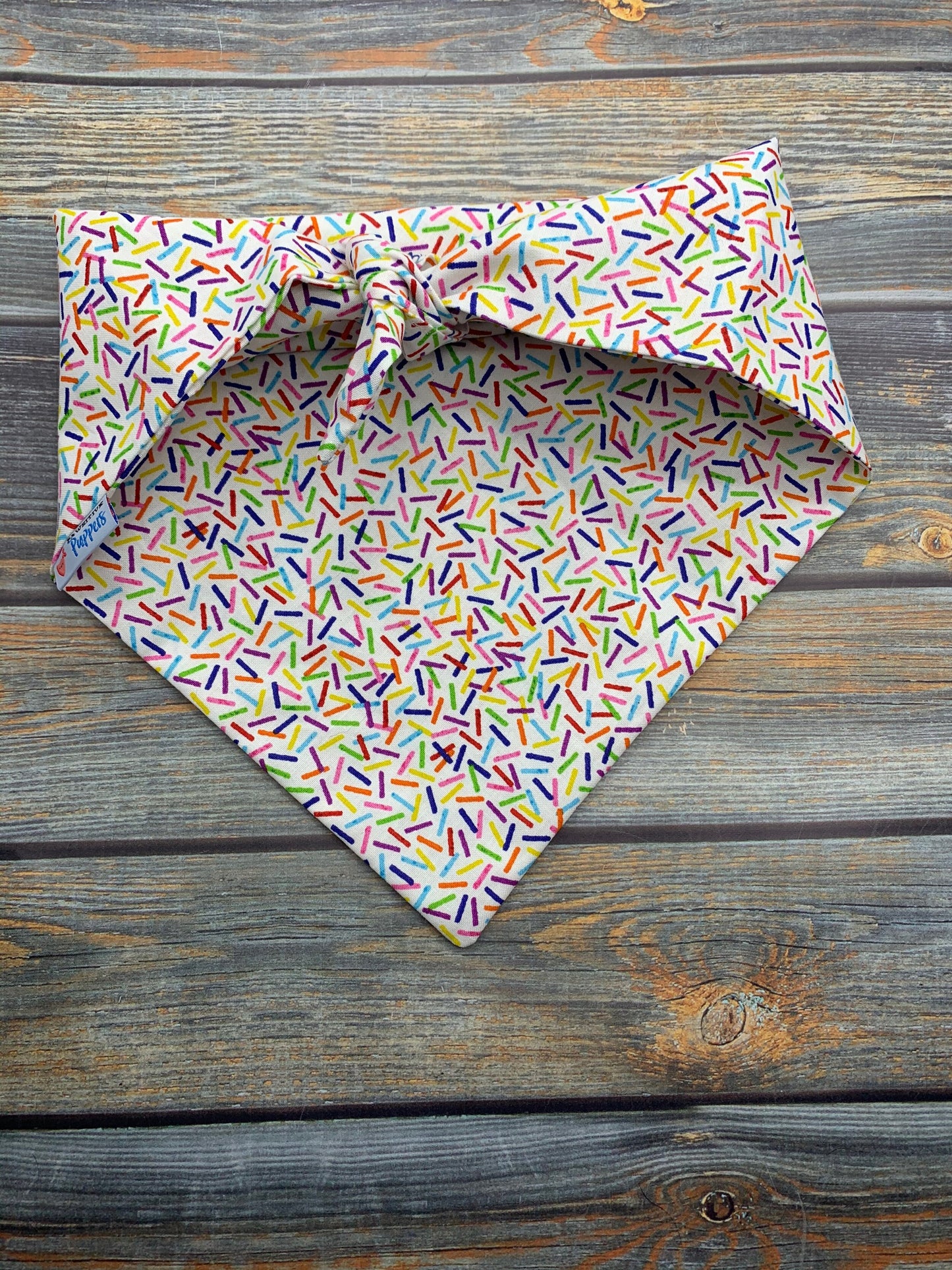 Rainbow Sprinkles (White) Dog Bandana