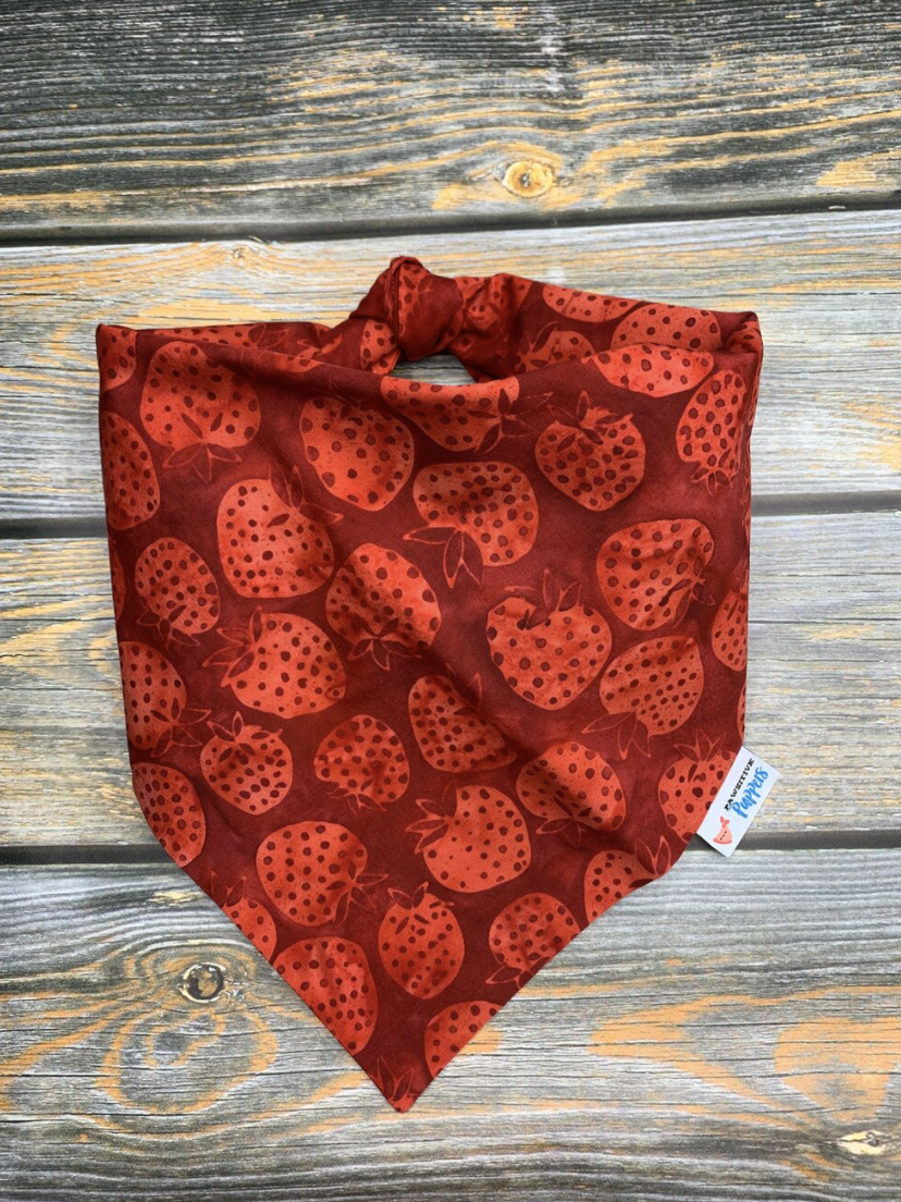 Strawberry Batik Dog Bandana