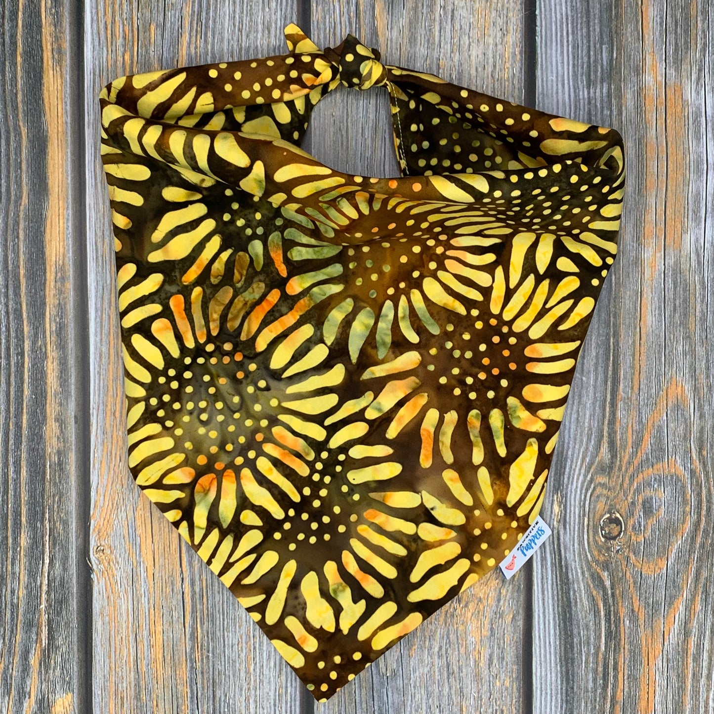 Batik Sunflowers Dog Bandana