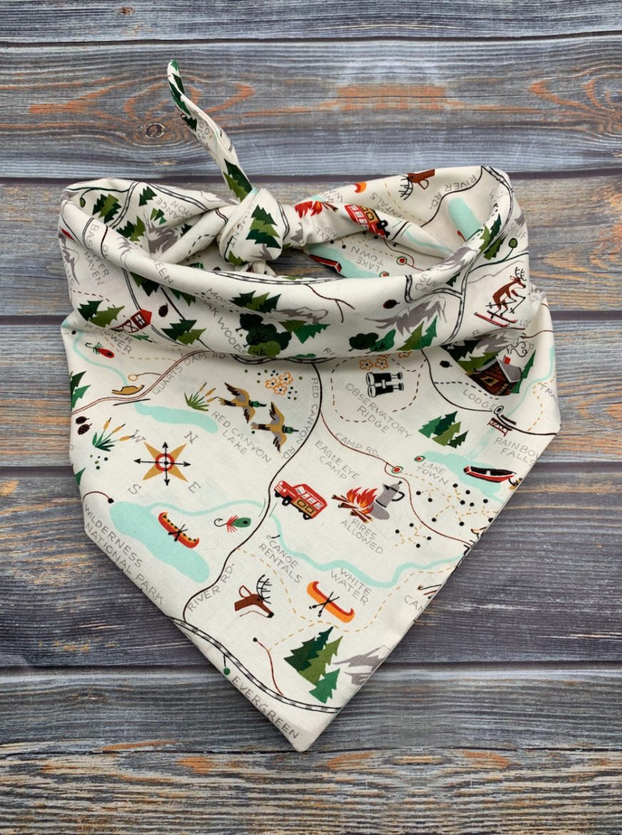 Trail Map Dog Bandana