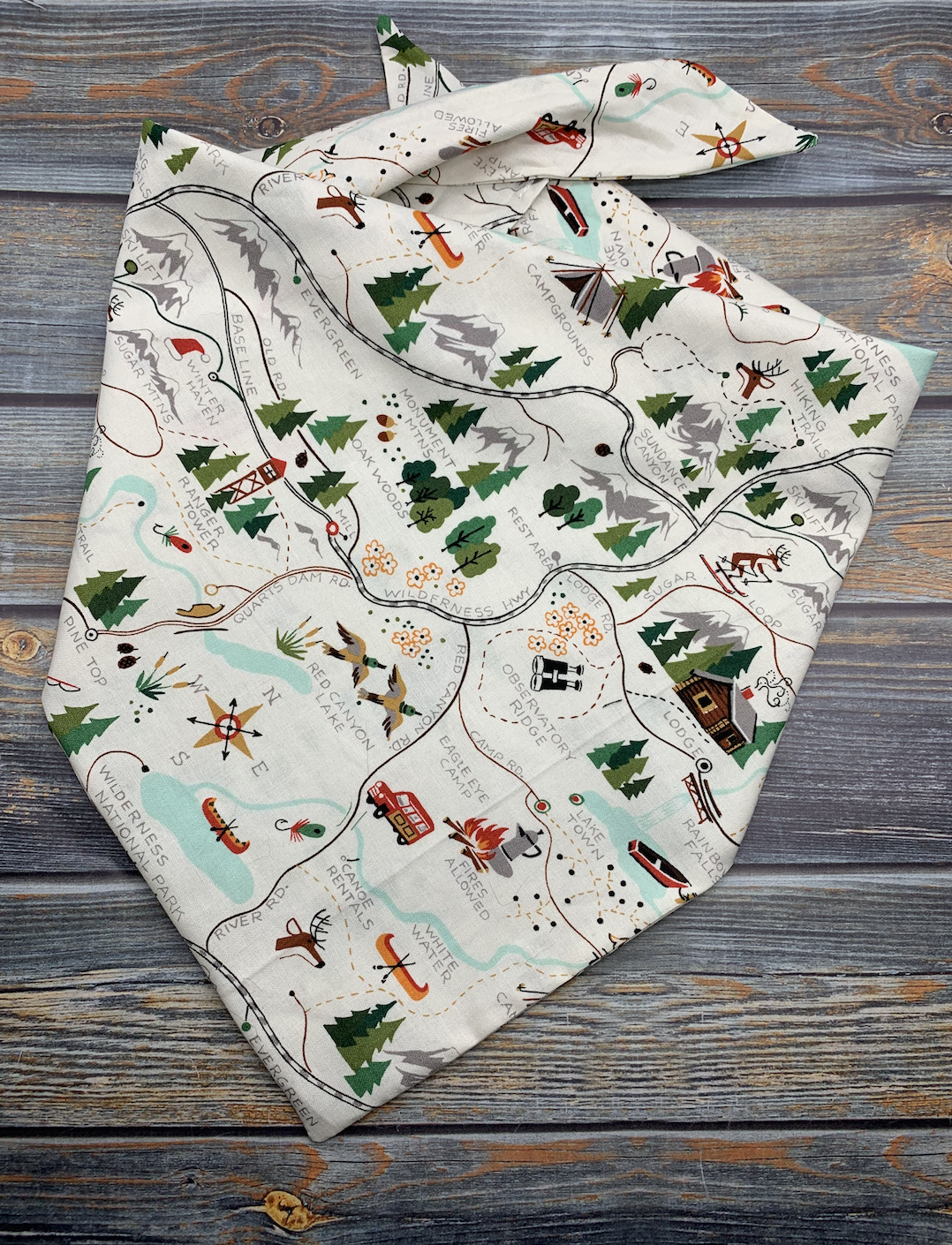Trail Map Dog Bandana