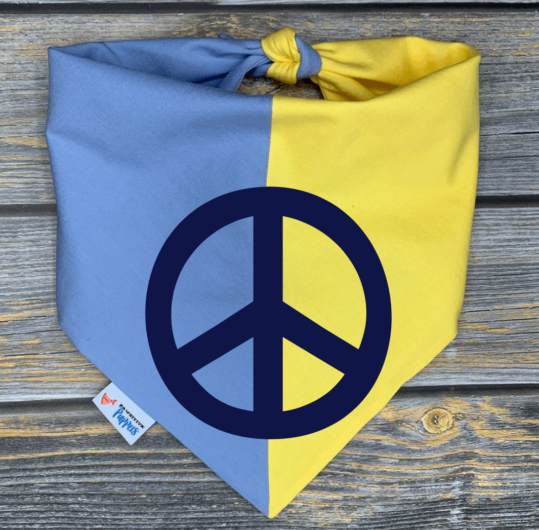Peace for Ukraine Dog Bandana