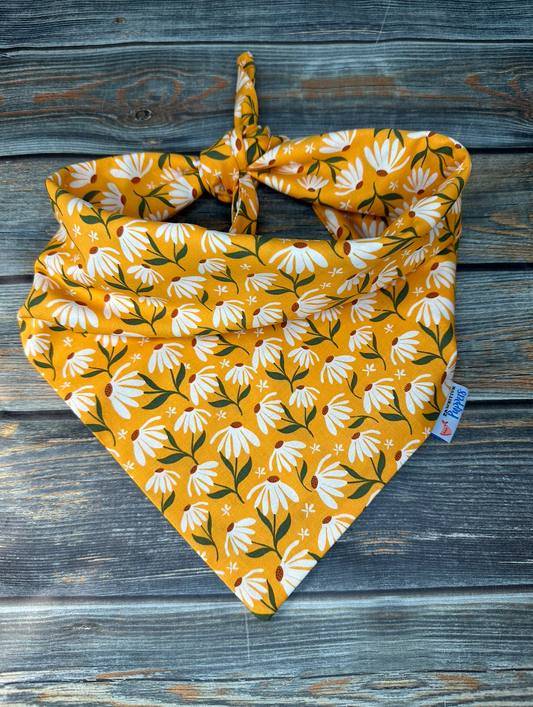 Yellow Coneflowers Dog Bandana