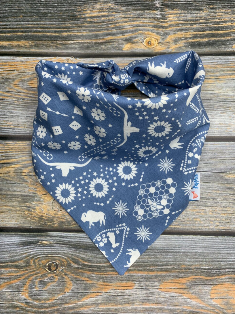 Blue Bandana Print