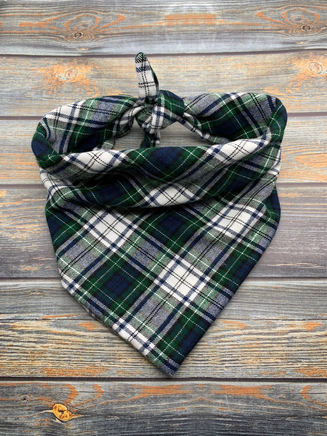 Blue, White, and Green Plaid Flannel