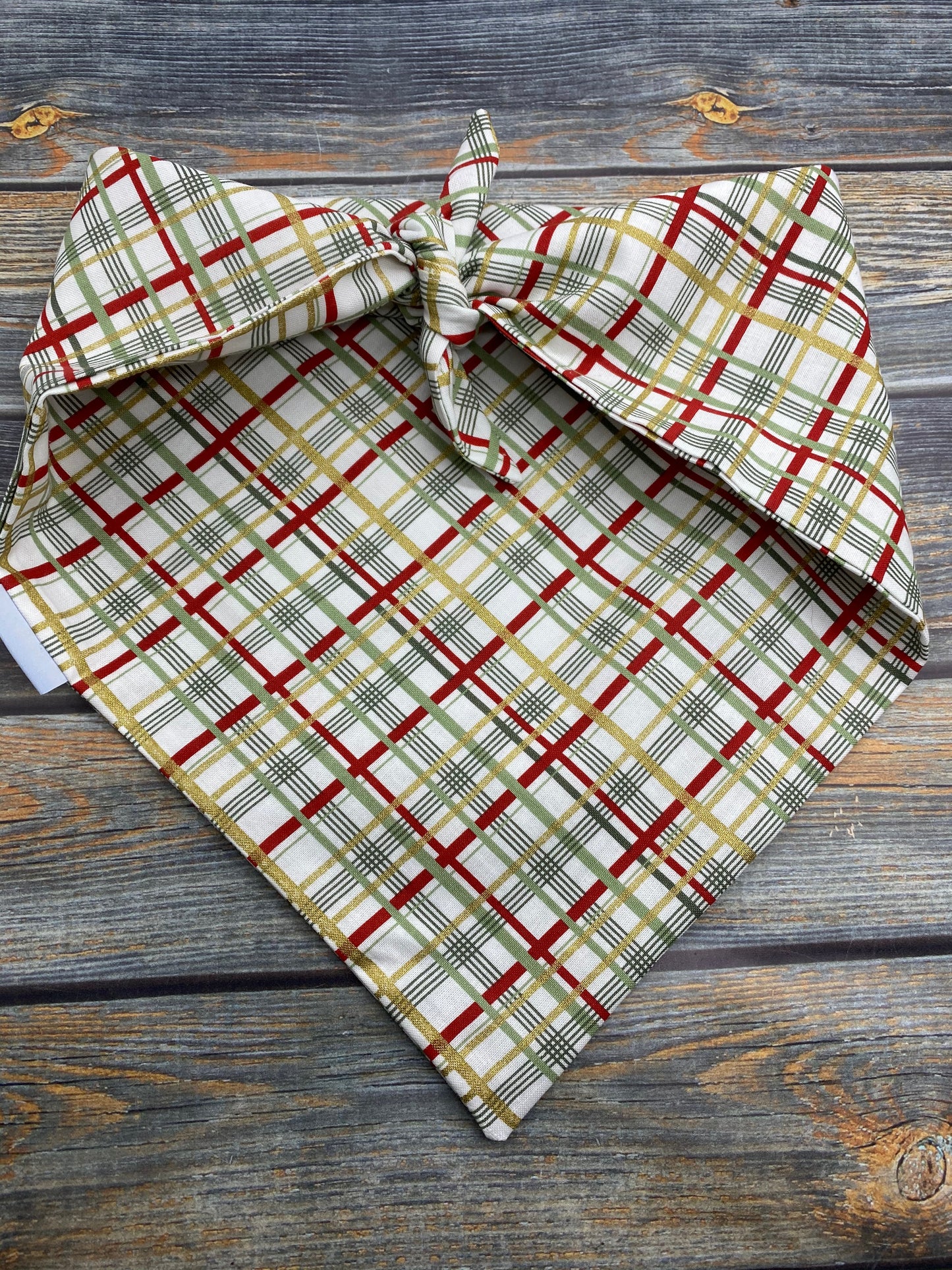 Christmas Plaid Dog Bandana