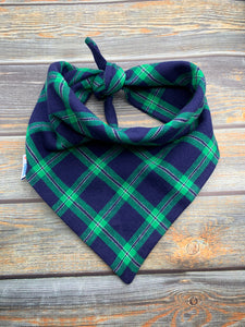Green and Navy Plaid Flannel