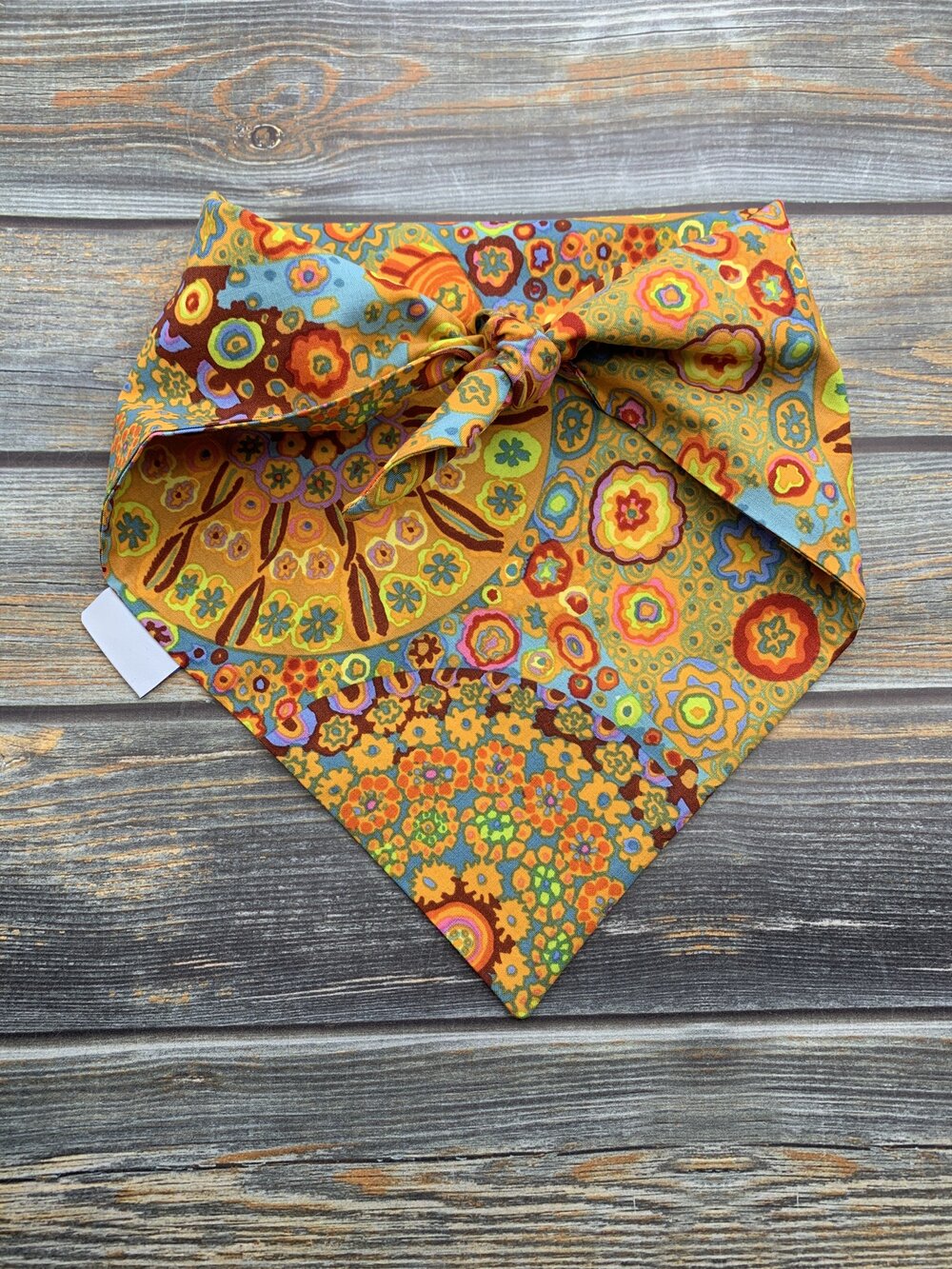 Orange Kaleidoscope Dog Bandana