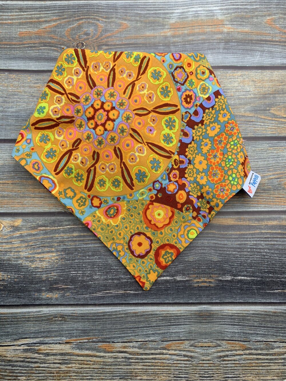 Orange Kaleidoscope Dog Bandana