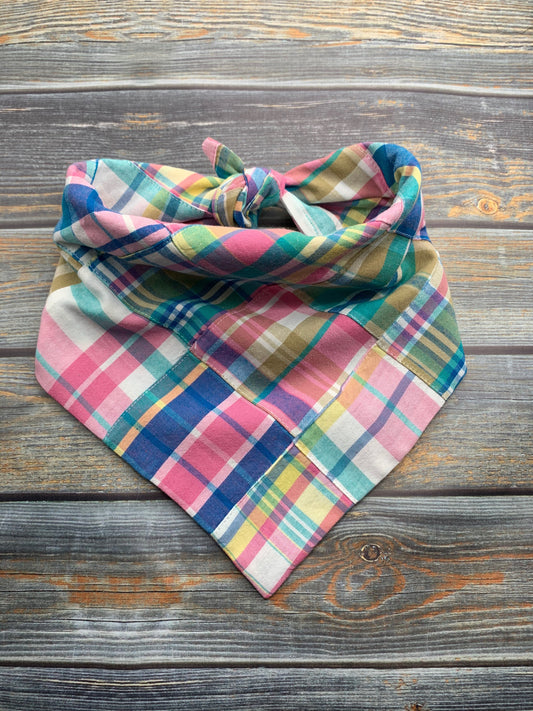 Patchwork Prep Dog Bandana