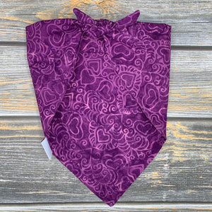 Purple Hearts Batik