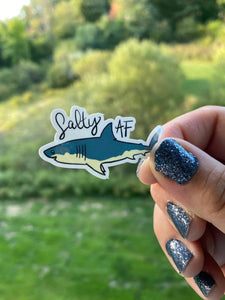 Salty AF Shark Sticker