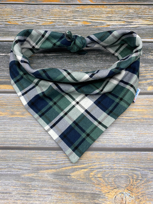 Teal and Navy Plaid Flannel