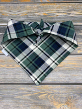 Load image into Gallery viewer, Teal and Navy Plaid Flannel
